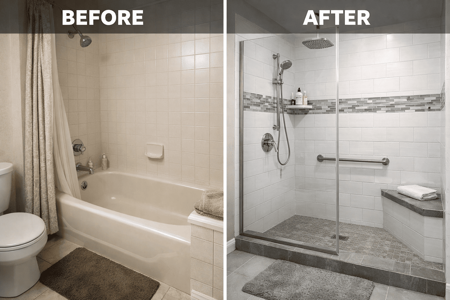 bathtub removal and shower installation