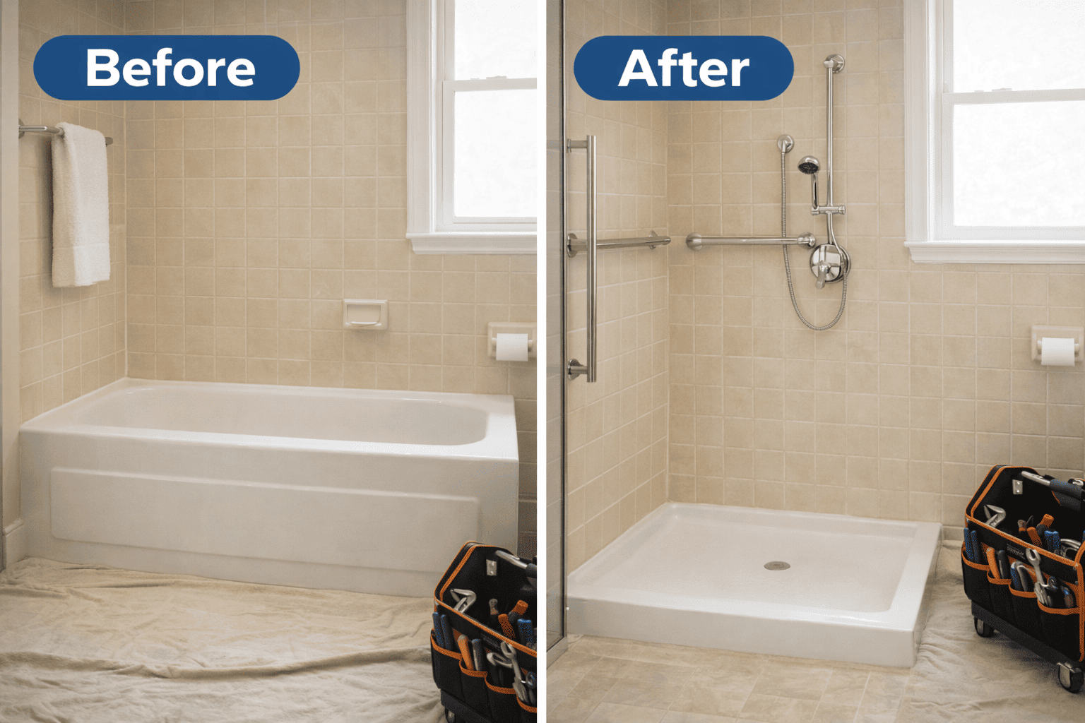 Tub to Shower Conversions in Merchantville 08109